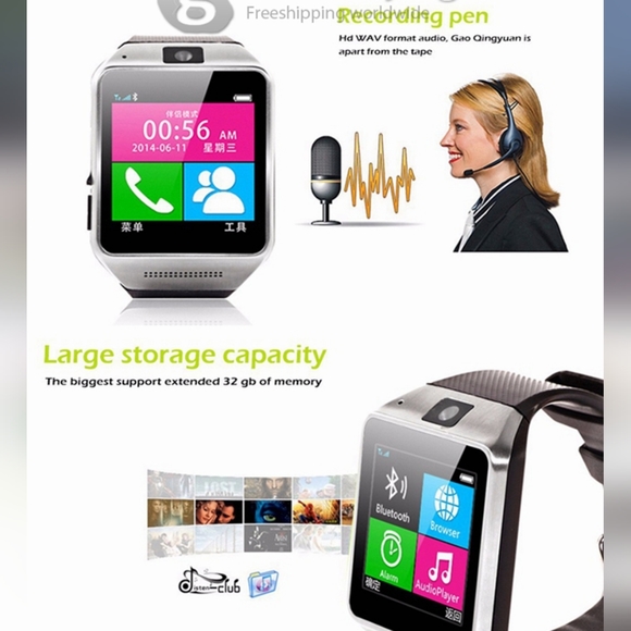 GV08 Sports Smart Watch Phone Wrist Watch With Touch Screen GSM - Picture 8 of 11